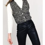 Vintage Marled Knit Sweater Vest | Size M Black Size M Photo 3
