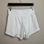 Adidas white and gray high waist elastic band running shorts women's size small Photo 1
