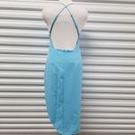 Bardot  Anya Dress Womens Large Aqua Blue Open Back Strappy Sexy Party Midi Photo 9