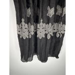 Lapis Women Strapless Midi Dress Size OS Black Floral Pleated Fairy Resort Dark Photo 2