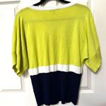 Cable & Gauge yellow and blue short sleeved sweater Photo 6