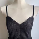 Free People  Black Lace Gold Sparkle Midi Cotton Dress Crinoline Sleeveless 8 Photo 1