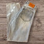Princess Polly Holly Asymmetric Straight Leg Jean Light Wash Denim Size 2 US Photo 5