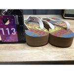See By Chloe Slippers Women's US 7.5 Brown Essie Logo Printed Slip-On Flip-Flops Photo 2