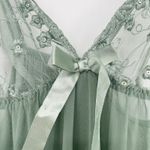 Womens Sage Green Sheer Lace Mesh Babydoll Chemise Lingerie Size M Fairycore Size M Photo 2