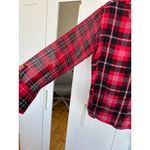 Equipment  Femme 100% Silk Signature Silk Shirt Red and Black Plaid, Size S, EUC Photo 5