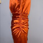 Pretty Little Thing Stunning & Sexy Burnt Orange One Shoulder Midi Dress Size 4 Photo 6
