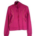 Puma  Dark Pink Full Zip Long Sleeve Casual Athletic Track Jacket Women Sz S Photo 0