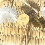 Nine West Straw Woven Tote Bag Floral Raffia Beach Summer Boho Handbag Photo 3