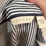 Sandro  Blue & White Striped Seersucker Mini Skirt Women's Size 4 100% Cotton‎ Photo 4