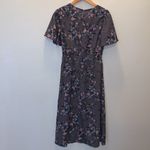 Anthropologie Emberley grey floral button top short sleeve maxi dress Photo 5