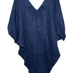 KES NYC Indigo Blue 100% linen mini dress sz M Size M Photo 0