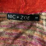 Nic+Zoe  Womens Cardigan Sweater Thin Knit Colorful Striped Size S Photo 2