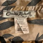 Claudia Richard Tan and Black Patterned Dress Brown Size 2X Photo 3