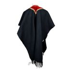 Handmade Poncho Cape One Size Red Black Fringe Tribal Cosplay Hallowen Costume Black Photo 1