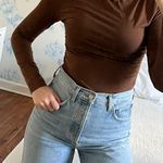 Miss Lola Brown Long Sleeve Top Photo 1