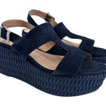 Schutz  Women's 3"‎ Sandal Platform Blue Sz 9B Nubuck NWT Photo 0