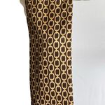 Loft  Silk Patterned Scarf Wrap Shawl Double Sided Brown Beige Tan Women’s Photo 6