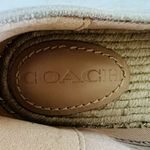 Coach  Casey Metallic Gold Leather Slip-On Espadrille Flats - US 8 Photo 2