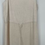 Ecote  Womens Cream‎ Medium Rayon Soft Girl Drawstring Waist Summer Jumpsuit Med Photo 2