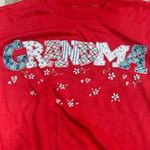 Grandma Vintage Patchwork Red Crewneck Sweatshirt Women’s Medium Photo 1