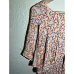 Free People NWOT Peach Floral Printed Romper w/ Open Back Size 6 Photo 7