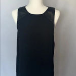 Silence + Noise  Black Sleeveless Faux Leather Detail Dress Medium Photo 2