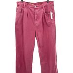 Pilcro The Breaker Wide Leg Jeans Rose Pink High Rise Relaxed Fit Size 30 Photo 0