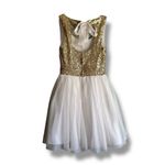 Windsor gold sequined tulle cocktail dress size 7 / 8 Photo 4