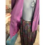 suit blazer swing skirt floral purple pink green Size 6 Photo 11