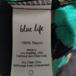 Blue Life  XS Blue Reyna Tank Top Black and Teal Floral Print Photo 1