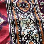 Xhilaration Burgundy Red Patterned Sleeveless  Midi Dress  with crochet detail Photo 5