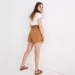 Madewell  High Rise Paperbag Utility Shorts Snap Pockets in‎ Toffee Size Medium Photo 3