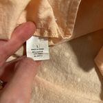 Falls Creek Peach Pink Swiss Dot Puff Sleeve Tie Front Women’s Blouse Top L Photo 4