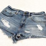 Bullhead High Rise Distressed Shorts sz 5 Jean Shorts Blue Photo 4