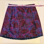 J.Crew Midnight Floral Purple/Blue Jacquard Style C5911 Skirt Mini Y2K Size 4 Photo 6