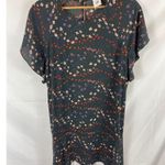 CAbi 3828 Muse Floral Print Dress Size Small Drop Waist Dress Photo 2