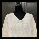 SheIn Off White longsleeves Oversized Sweater w/bag - Size Medium Photo 3