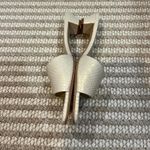 Reformation Christina Heeled Sandal in Almond Snake Emboss Photo 2