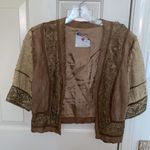 Moschino Vintage 1990s Western Tan Suede Leather Bolero Jacket EUC Sz 8 Photo 11