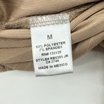 Jackson Rowe Ribbed Wide‎ Leg Pants Women's Medium High Waist Smocked Waistband Tan Photo 6