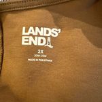 Lands' End V-Neck Pleated Tank Top Women's - Size 2X Warm Tawny Brown New Photo 1