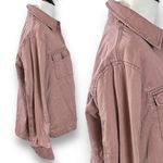 Abercrombie & Fitch Grunge Utility Shacket Jacket Size Small Plum Mauve Rose Tan Photo 4