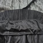 EXPRESS One-Shoulder Silver Dress with Black Belt Photo 8