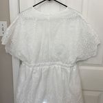 SheIn  Tiered Skirt Floral Eyelet Dress in White Photo 3