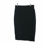 Liz Claiborne  Women's Black Wrap Ponte Midi Pencil Skirt Size Small Photo 6