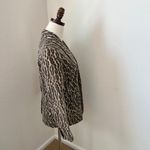 Pam & Gela  Ocelot Blazer Women's Size Petite‎ Jacket Button-Down Cotton Photo 2