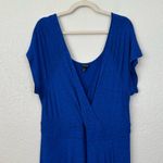 Torrid Blue Soft Stretch Quirky Bird Print Surplice V-neck Skater Dress, Size 3X Photo 2