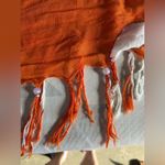 Zoozatz Clemson Tigers Orange and White Tassel Infinity Scarf Photo 5