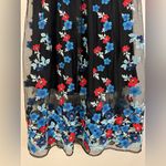 Maje  Jamie Black Floral Embroidered Tulle Midi Skirt size 1 Small $395 Photo 4